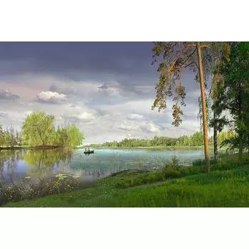 DIY 5D Алмазная картина Джунгли Крик Пейзаж Мозаика Алмазная вышивка 20X30CM