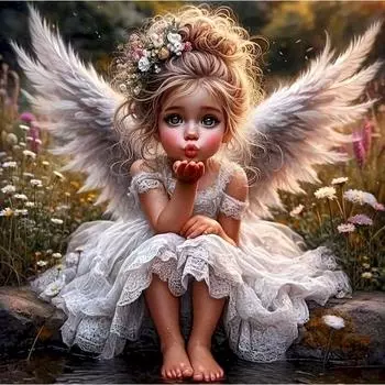 DIY 5D Алмазная картина Фея Полная круглая мозаика Пейзаж Картина вышивка крестом Набор Искусство Стразы DIY Хобби Домашний декор Full Round 20x20CM