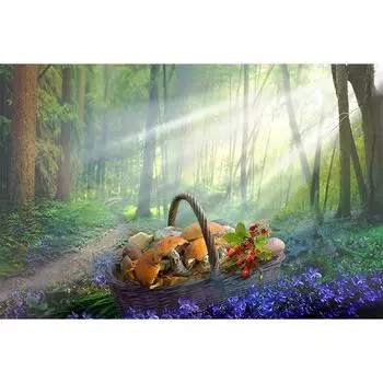 DIY 5D Алмазная картина Лесной гриб Алмазная вышивка Мозаика Вышивка крестиком 20X30CM