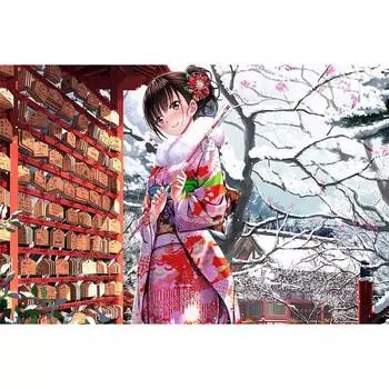 DIY 5D Алмазная картина Мультфильм девушка Горный хрусталь Мозаика Узор Алмазная вышивка 20X30CM