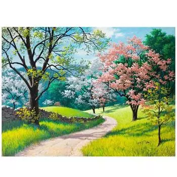 DIY 5D Алмазная Картина Пейзаж Четыре Сезона Ручная Вышивка Крестом Домашний Декор 20X30CM