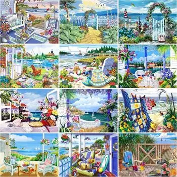 Diy 5d Алмазная картина Пейзаж Картина Вышивка Ремесло Пейзаж Алмазная мозаика Продажа Искусство Домашнее украшение Full Round 20x25CM