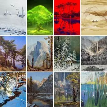 DIY 5D Алмазная Картина Пейзаж Стразы Картина Полная Алмазная Вышивка Инкрустированная Мозаика Украшения Подарочный Набор Для Вышивки Крестом Full Round 20x30CM