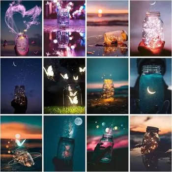 Diy 5d Алмазная картина Пейзаж Стразы Картины Пейзаж Алмазная мозаика Мультфильм Новое поступление Домашний декор Full Round 20x25CM