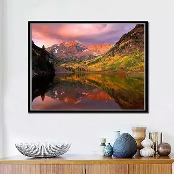 Diy 5d Алмазная картина Пейзаж Вышивка Крестом Горный хрусталь Полный Смола Ручная работа 20X30CM