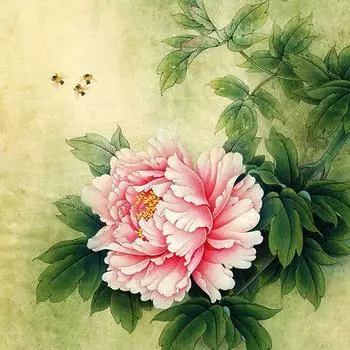 Diy 5d Алмазная картина Пион Цветы Вышивка крестом Полный круглый Алмазная мозаика Наборы Алмазная вышивка 30x30CM