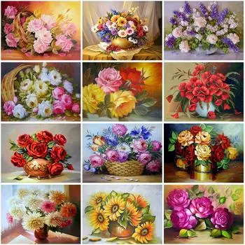 DIY 5D алмазная картина полный круглый цветок алмазная вышивка крестиком набор горный хрусталь мозаика подарок настенное искусство домашний декор Full Round 20x30CM