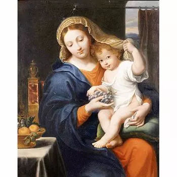 DIY 5D Алмазная картина Портрет Девы и ребенка Вышивка крестом Алмазная вышивка Стразы 20X30CM