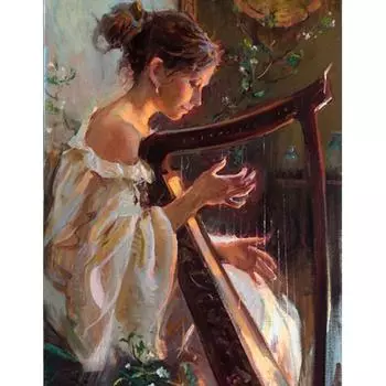 DIY 5D Алмазная картина Ручная работа Наборы для искусства Полный дрель Круглый домашний декор Вышивка Картина 20X30CM