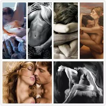 DIY 5D Алмазная картина Сексуальная пара Вышивка Крестом Мозаика Украшение дома Подарок