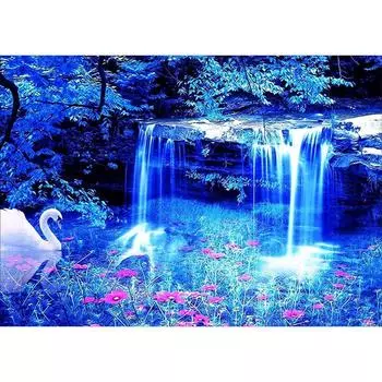 Diy 5D Алмазная картина Водопад Алмазная вышивка Крестом 20X30CM
