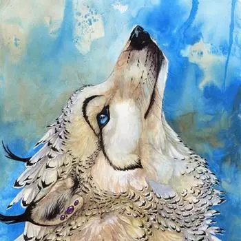 DIY 5D Алмазная картина Вышивка крестиком Картина Глядя на волка Алмазная вышивка Рукоделие 30X30CM