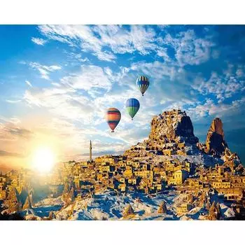 DIY 5D Алмазная картина Вышивка крестиком Воздушные шары в небе Алмазная вышивка Рукоделие 20X30CM