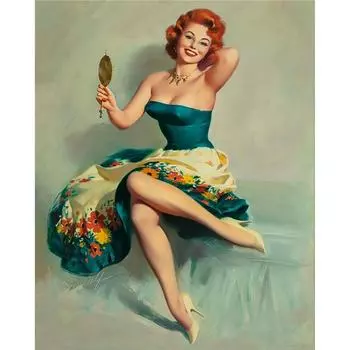 DIY 5D Алмазная картина Вышивка крестиком Женщина Алмазная вышивка Рукоделие 20X30CM