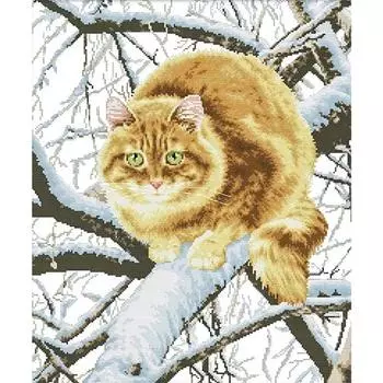 DIY 5D Алмазная картина Вышивка крестом Кот на дереве Мозаика Алмазная вышивка Рукоделие 20X30CM