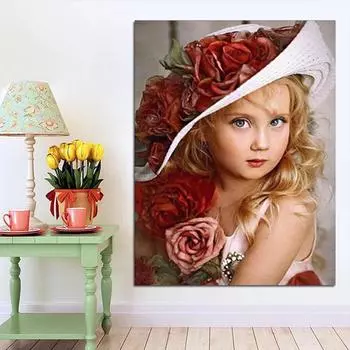 Diy 5D Алмазная картина Вышивка крестом Люди Кристалл Незаконченная декоративная полная алмазная вышивка 20X30CM