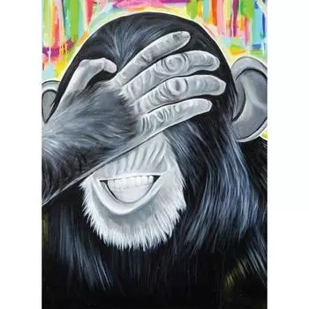 DIY 5D Алмазная картина Забавный орангутанг Вышивка крестом Домашнее украшение Алмазная вышивка 20X30CM