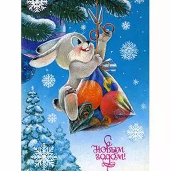 Diy 5d Алмазная картина Животные Стразы Алмазная вышивка Мультфильм Кролик Вышивка крестиком Мозаичный узор 20X30CM