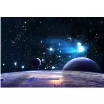 DIY 5D Алмазная картина Звездный пейзаж Полный круглый Алмазная мозаика Домашнее украшение Вышивка 20X30CM