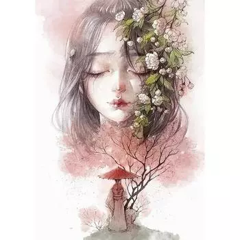 DIY 5D Алмазная вышивка крестиком Стразы Мозаика Полная дрель Алмазная картина 20X30CM