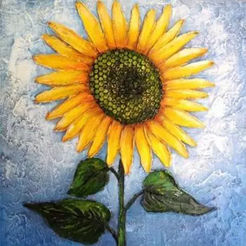 DIY 5D Алмазная вышивка Подсолнечник Цветы Ручная работа Горный хрусталь Наклеенная Мозаика Украшение дома 20*20 cm