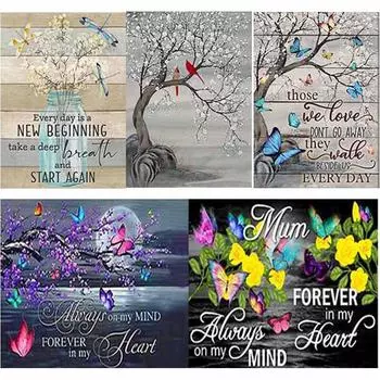 Diy 5D алмазная живопись цветок вышивка крестиком животное Алмазная вышивка полный пейзаж круглая дрель мозаика домашний деко подарок Full Round 15x20CM