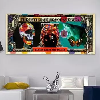 DIY 5D алмазная живопись граффити знаменитости нарисованные портреты принты на доллар крестиком полная квадратная вышивка стразами S258 Full Round 30x60CM