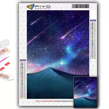 DIY 5D алмазная живопись Художественная луна и звездное небо набор для вышивки крестом полная дрель вышивка мозаика художественная картина стразы подарок Full Round 20X30CM