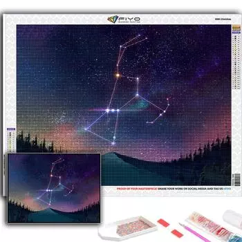 DIY 5D алмазная живопись Художественная луна и звездное небо набор для вышивки крестом полная дрель вышивка мозаика художественная картина стразы подарок Full Round 20X30CM