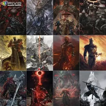 DIY 5D алмазная живопись игра Dark Souls набор для вышивки крестом полная дрель вышивка мозаика художественная картина стразы подарок Full Round 20X30CM
