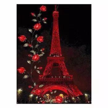 DIY 5D алмазная живопись Эйфелева башня Алмазная вышивка пейзаж полная квадратная алмазная мозаика пара вышивка крестиком домашний декор Full Round 20x25CM