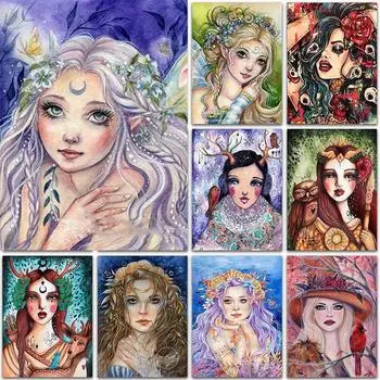 DIY 5D алмазная живопись комикс для девочки Алмазная мозаика наборы крестиков украшение дома полная круглая алмазная вышивка Round 20x30cm