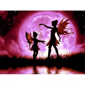DIY 5D алмазная живопись красивая девушка с крыльями полная круглая дрель Алмазная вышивка мозаика Крыло бабочки девушка настенный художественный декор Full Round 20x30CM