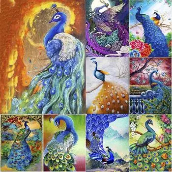 DIY 5D алмазная живопись красочный феникс Алмазная мозаика наборы крестиков украшение дома полная круглая алмазная вышивка Round 20x30cm