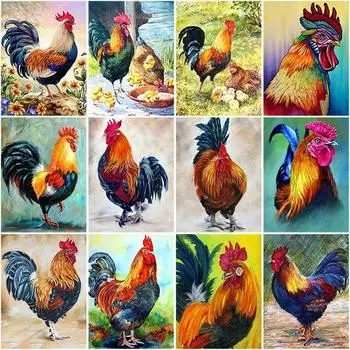 DIY 5D алмазная живопись куриная ферма пейзаж Алмазная вышивка распродажа полная круглая дрель горный хрусталь животное картина мозаичный декор Full Round 20x30CM