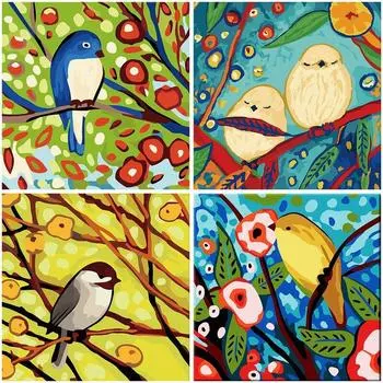 DIY 5D алмазная живопись мультфильм птица Алмазная вышивка животное вышивка крестиком полная круглая дрель из смолы домашний декор ручной подарок Full Round 20x20CM