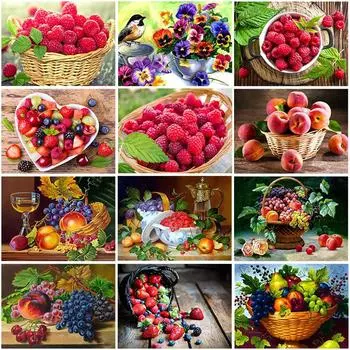 DIY 5D алмазная живопись, полная круглая дрель, мозаика, фруктовая Алмазная вышивка, картина маслом, вышивка крестиком, домашний декор, ручной художественный подарок Full Round 20x25CM