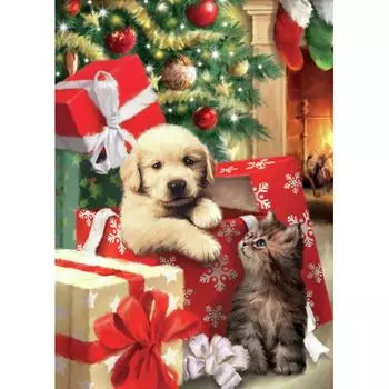 DIY 5D Алмазная Картина Полная Круглая Дрель Мультфильм Рождественский Подарок Алмазная Вышивка Мозаика Вышивка Крестом Домашний Декор Full Round 20X30CM