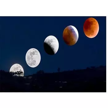 DIY 5D алмазная живопись полный круглый дрель пейзаж лунная ночь вышивка пейзаж вышивка крестом мозаичные наборы домашний декор стены подарок Full Round 20x30CM