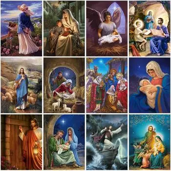 DIY 5D алмазная живопись полный круглый дрель набор для вышивки крестом Алмазная вышивка Религия Мозаика портрет домашний декор настенный художественный подарок Full Round 20x30CM