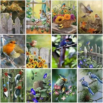 DIY 5D алмазная живопись полный круглый дрель набор мозаики птицы Алмазная вышивка крестиком животное рукоделие настенное искусство домашний декор Full Round 20x30CM