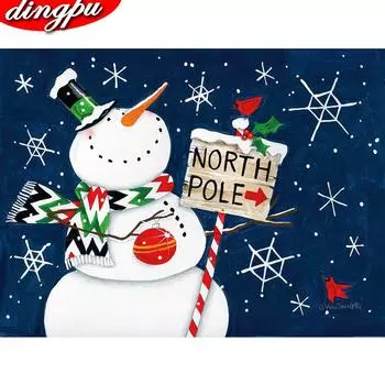 DIY 5D Алмазная Картина Полная Круглая Смола Мозаика Рождественская Алмазная Вышивка Крестом Стразы Домашний Декор Full Round 20X30CM