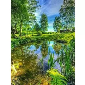 DIY 5D алмазная живопись природный пейзаж вышивка крестиком полная круглая дрель Алмазная вышивка узоры стразы Алмазная мозаика Full Round 20x30CM