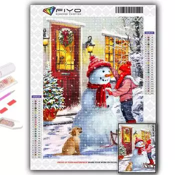 DIY 5D алмазная живопись Рождественская елка Санта-Снеговик набор для вышивки крестом полная дрель вышивка мозаика художественная картина стразы подарок Full Round 20X30CM