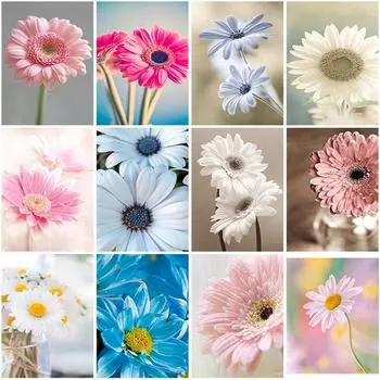 DIY 5D алмазная живопись свежие цветы Алмазная вышивка пейзажи вышивка крестиком горный хрусталь полная круглая дрель мозаика домашний декор подарок Full Round 20x25CM