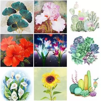 DIY 5D алмазная живопись свежий цветок Алмазная вышивка цветок лилии вышивка крестиком полная круглая дрель из смолы домашний декор подарок Full Round 20x20CM