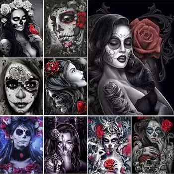 DIY 5D алмазная живопись татуировка любовник Алмазная мозаика наборы для вышивки крестом украшение дома полная круглая алмазная вышивка Round 20x30cm