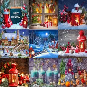 DIY 5D алмазная живопись украсить новый год Алмазная мозаика наборы крестиков украшение дома полная круглая алмазная вышивка Round 20x30cm