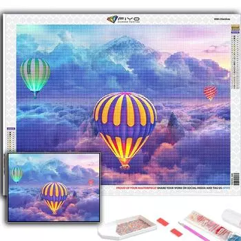 DIY 5D алмазная живопись воздушный шар набор для вышивки крестом полная дрель вышивка мозаика художественная картина стразы подарок Full Round 20X30CM