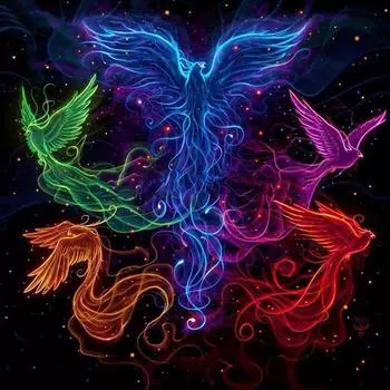 Diy 5D алмазная живопись вышивка крестиком животное Цвет Феникс Муха Алмазная вышивка узор полная круглая дрель мозаика домашний декор искусство Full Round 30X30CM
